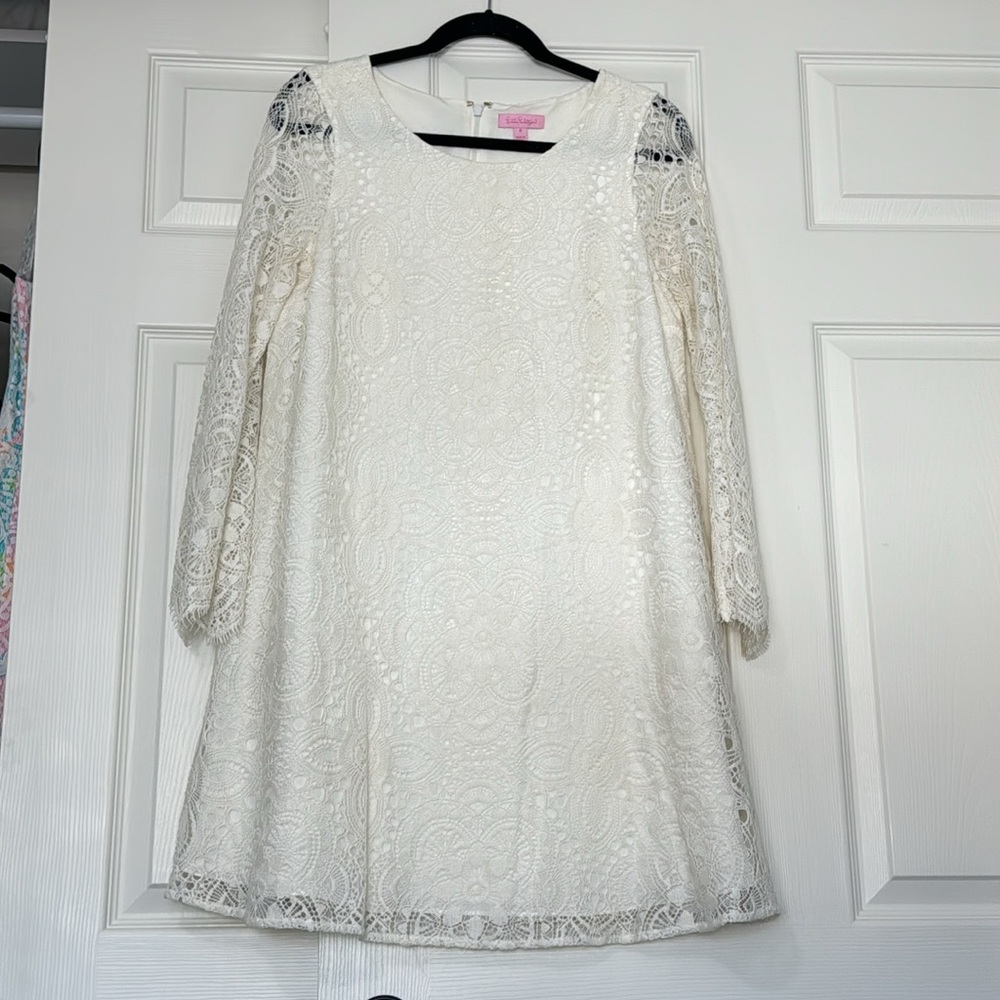 While lace long sleeve Lilly Pulitzer Dress
